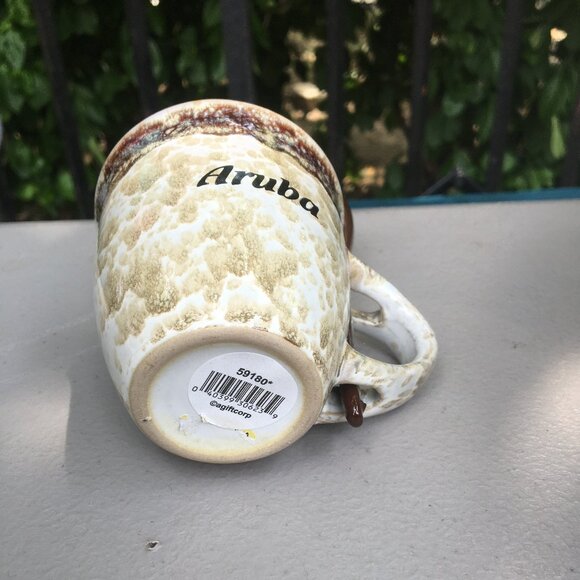 Hand crafted small Aruba mug with spoon - NWT - Picture 3 of 4